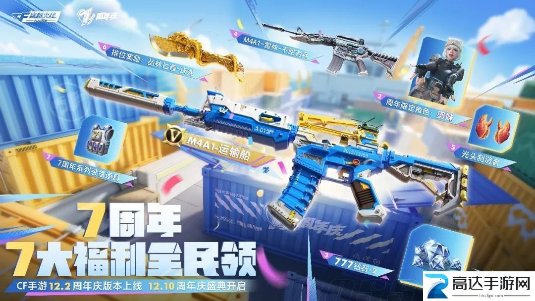 cf手游七周年福利有什么七周年庆典活动福利大全