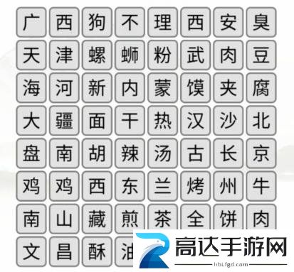 汉字找茬王消除全国各地美食通关秘籍 汉字找茬王消除全国各地美食过关攻略