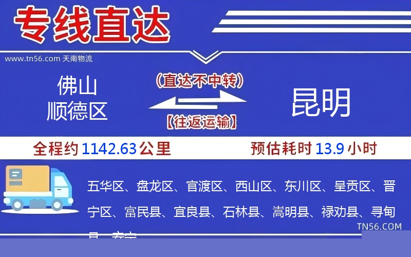 拉萨顺德区到昆明物流公司 拉萨顺德区到昆明物流公司