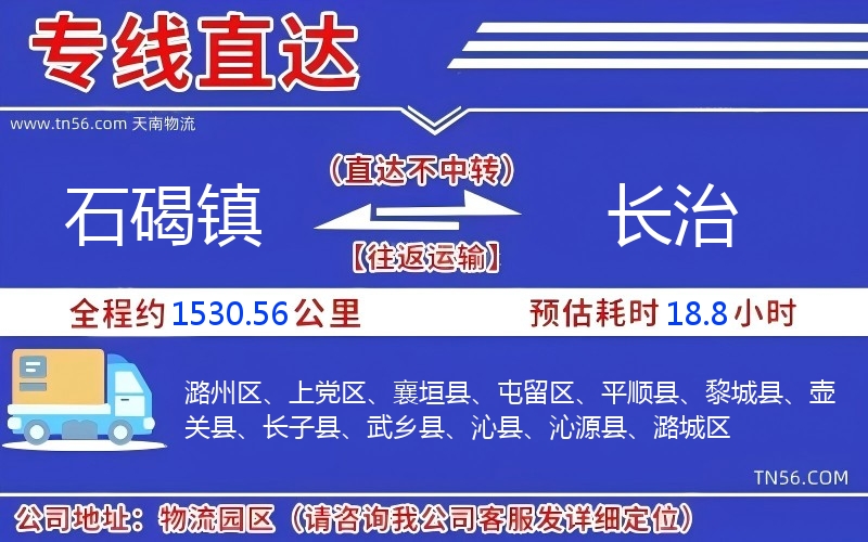 石碣镇到长治物流公司