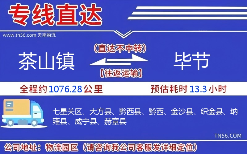 茶山镇到毕节物流公司